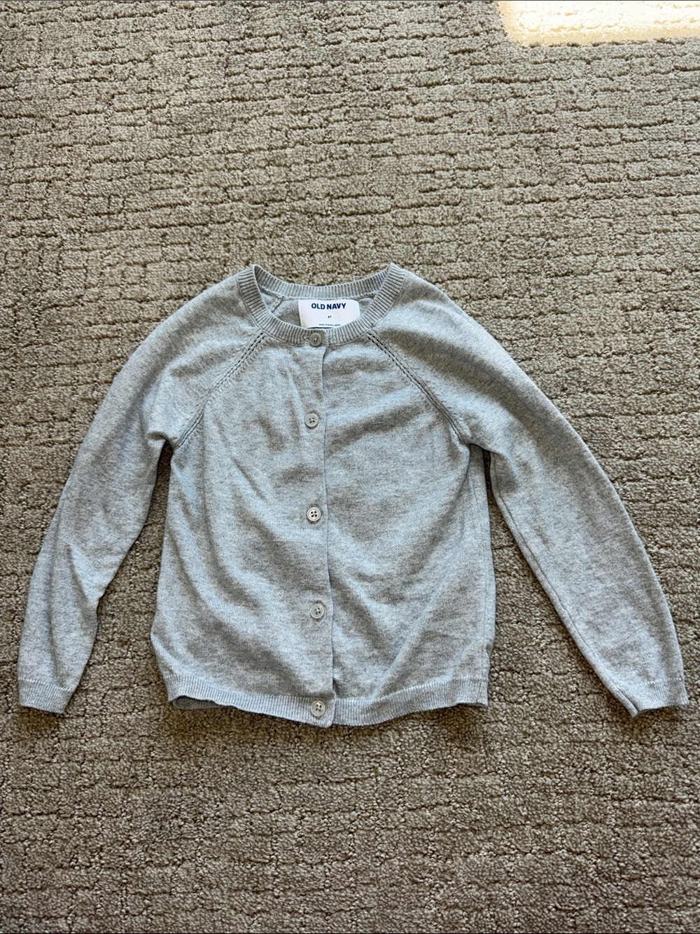 Old Navy Light Gray Button-Front Cardigan Sweater